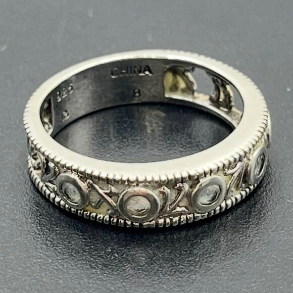 Ross Simon 925 Designer Signed Blue Topaz Sterling Silver Band Ring Sz 8.5 - Picture 3 of 15